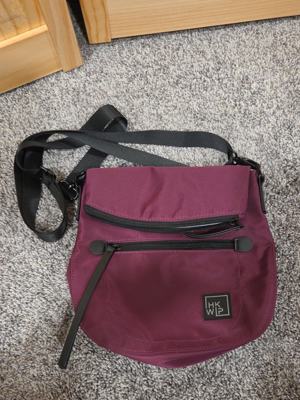 IHKWIP Ruby Berry Foldover Saddle Crossbody Bag